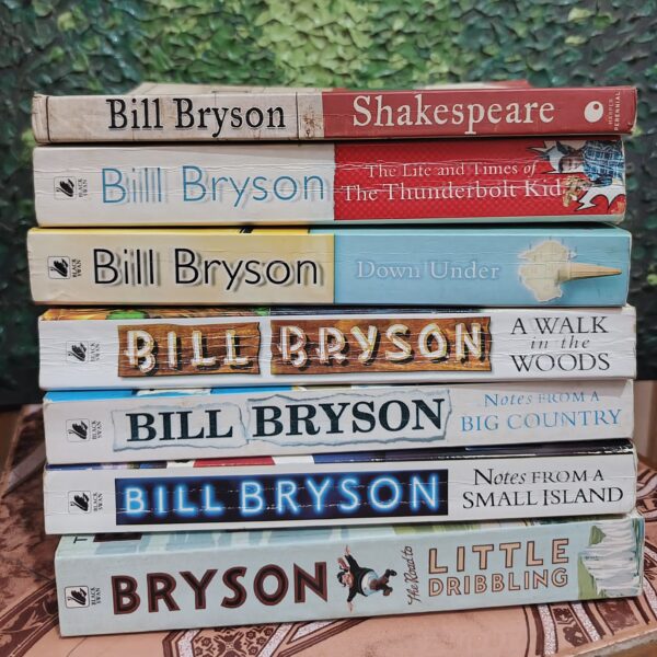 A Set of 7 Nonfiction, Biography, Humor books by Bill Bryson